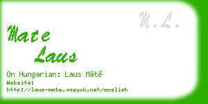 mate laus business card